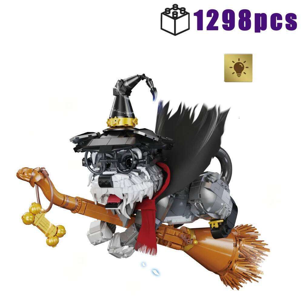 1298pcs Creative Series Magic World Dog Doctor Building Blocks Bricks Animal Desktop Ornament Model Kid Assembly Toy Boys Gift Z260305