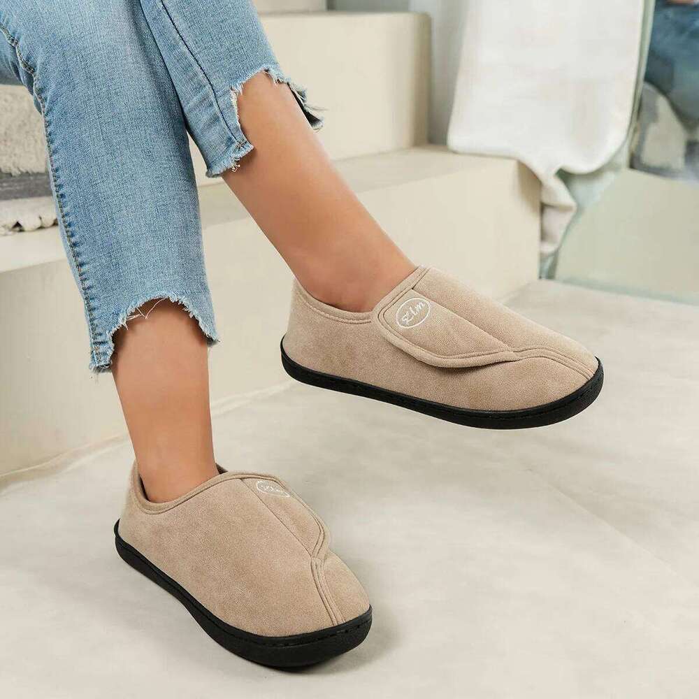 Litfun Winter Warm Slippers For Women Men Outdoor Anti-slip Faux Fur Cotton Indoor Soft Cozy Plush Flat House Shoes