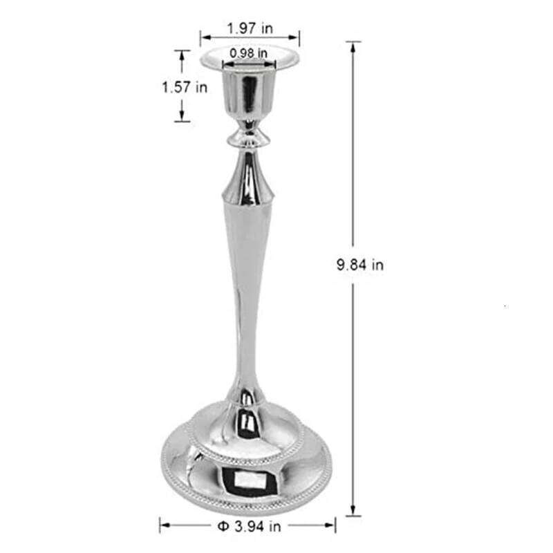 Taper Metal Candle Holder Gold Silver Candlestick for Wedding Formal Event Home Dinning Table Decoration XJ260305