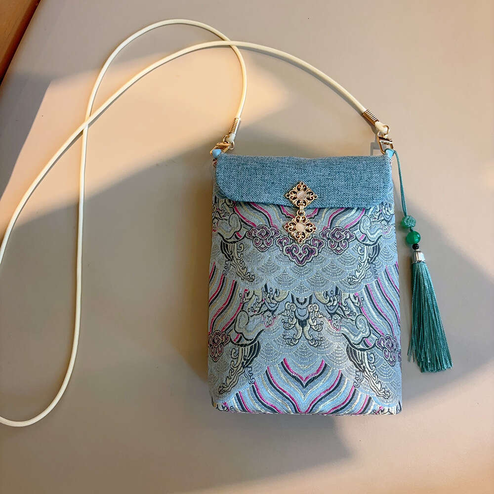 Tote National Style New Chinese Brocade Crossbody Embroidered Phone Bag