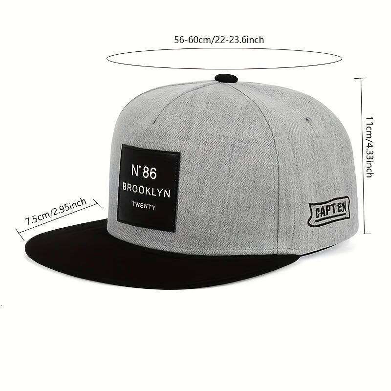 1pc Unisex Sports Baseball for Men & Women With Alphabet Silicone Label Dad Hat - Stylish Flat Brim Snapback Trucker Cap Y260304