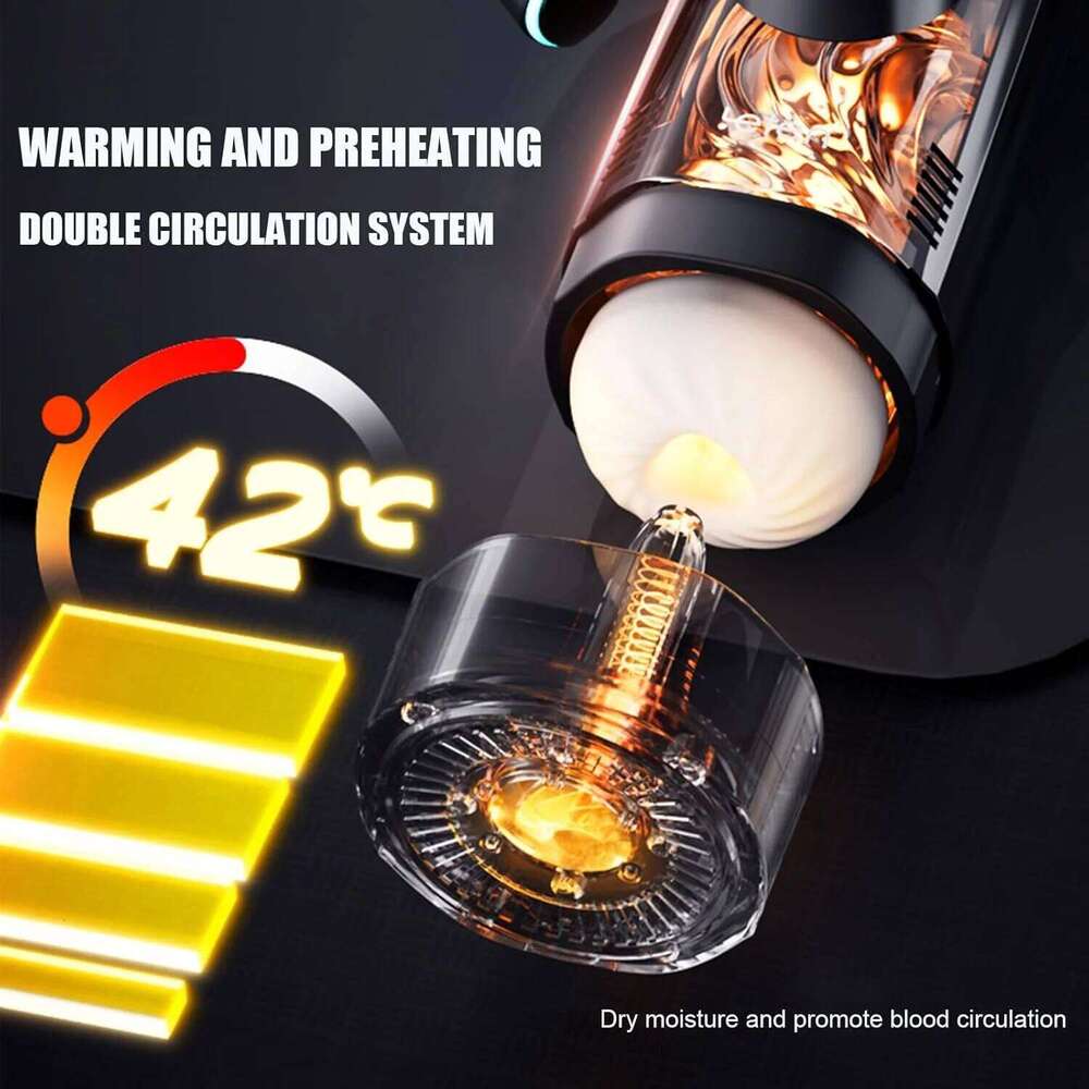 Automatic Male Masturbator Cup Sucking Thrusting Heating Function Mens Blowjob Piston Machine Adult Sex Toy for Men W260305