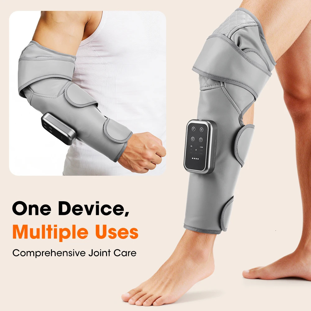 2/1Pc Leg Massager Air Compression Constant Heat Therapy for Hand Calf Knee Massager Full Air Pressure Muscle Relax Heating Pad 260304