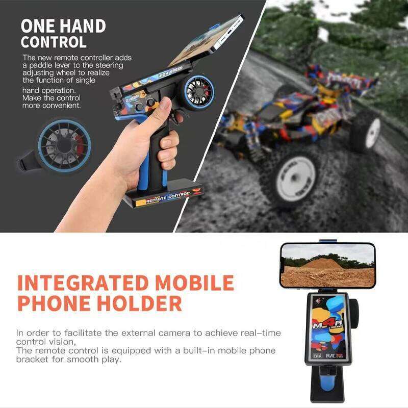 New WLtoys 124007 1/12 Brushless RC Car 4WD 75KM/H One Hand 2.4G Remote Control Racing Off-Road Drift Child Boys Toys Kids Gift C260305