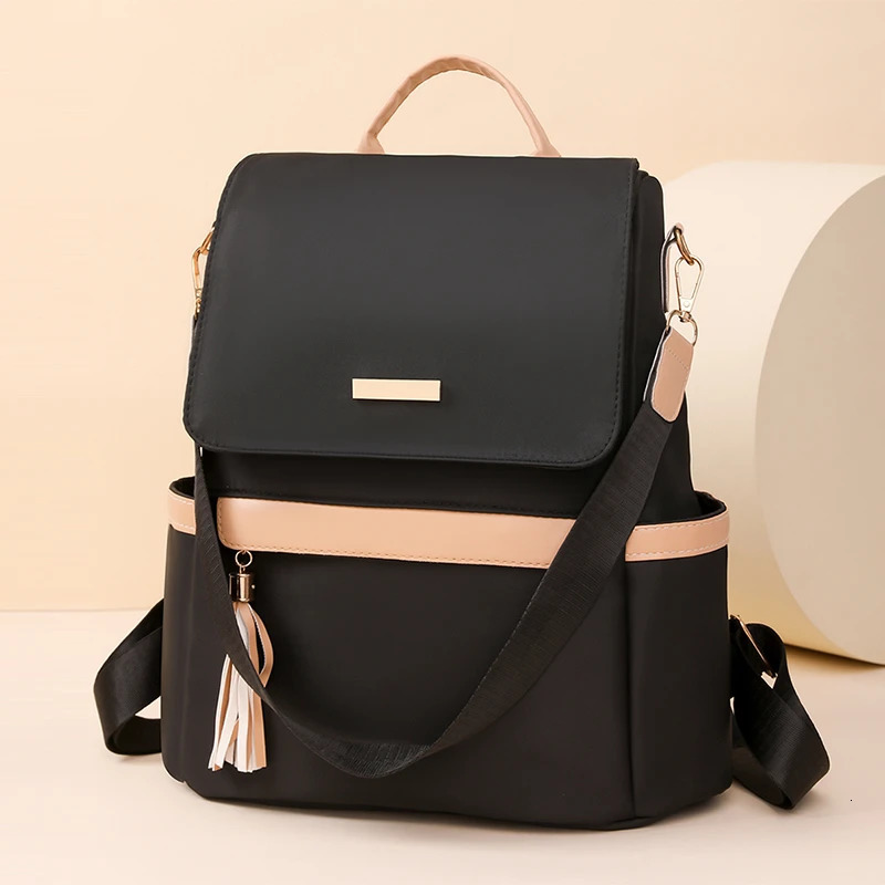 1 anti-theft medium-sized classic backpack with black minimalist adjustable shoulder straps perfect for outdoor travel and ba260228