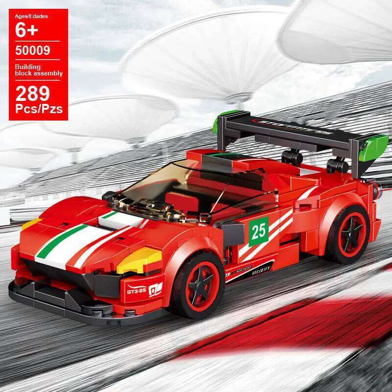 City Speed Sport Racing Cars Building Blocks Model MOC Bricks Racer Vehicle Kid Education Toys for Childrens Boys Gifts Z260306