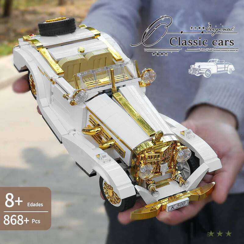 Technical Original Retro Nostalgic Classic Building Block Model Compatible High-Tech Bricks Car Ornaments Toys for Kids Gift Z260306