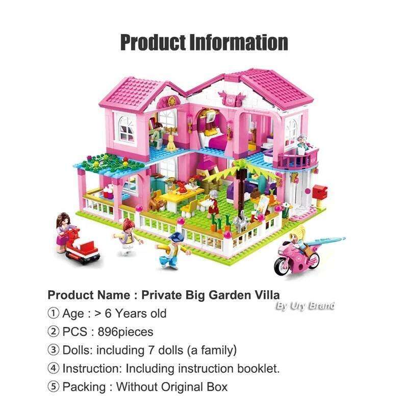 Sluban Friends City House Princess Castle Sets for Girls Apartment Garden Casa Villa Building Blocks Figures Toys Kids DIY Gifts Z260305