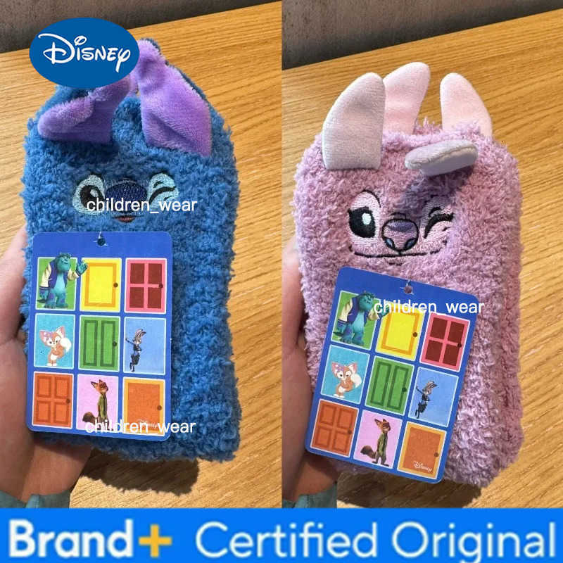 Disney Cartoon Stitch Thermal Socks Coral Fleece Non Slip Floor Socks Warm Plush House Socks Winter Home Couple Socks Christmas Gift H260306