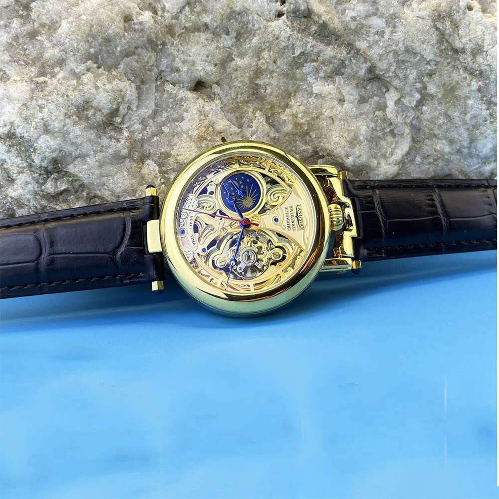 Kaleidoscope Retro Carved Movement Fully Automatic Mechanical Tourbillon Watch