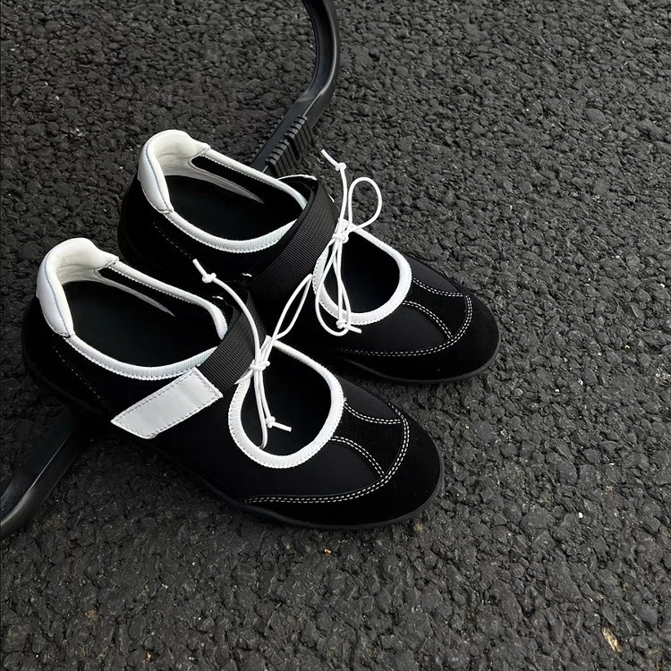 Amazon interior height increasing ballet shoes women's spring leather casual sports shoes Mary Jane single shoes versatile Korean style