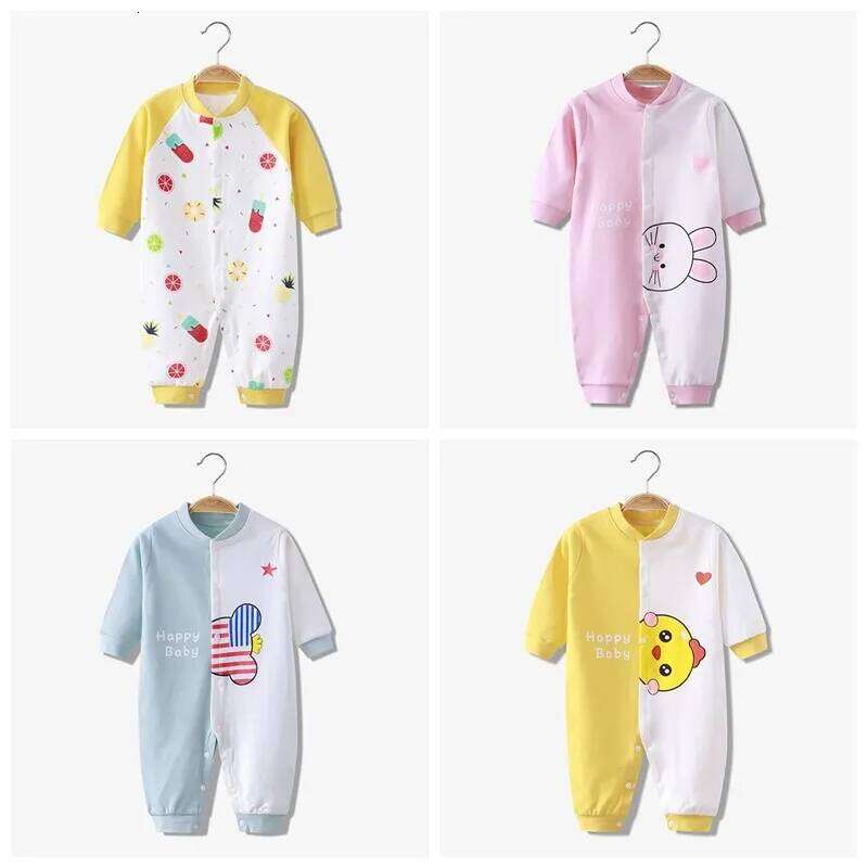 2021 Winter Newborn Pajamas Baby Funny Toddler Clothes Fashion Lovely Infantil Romper Girls Onesie 3 6 12 24 Month Z260306