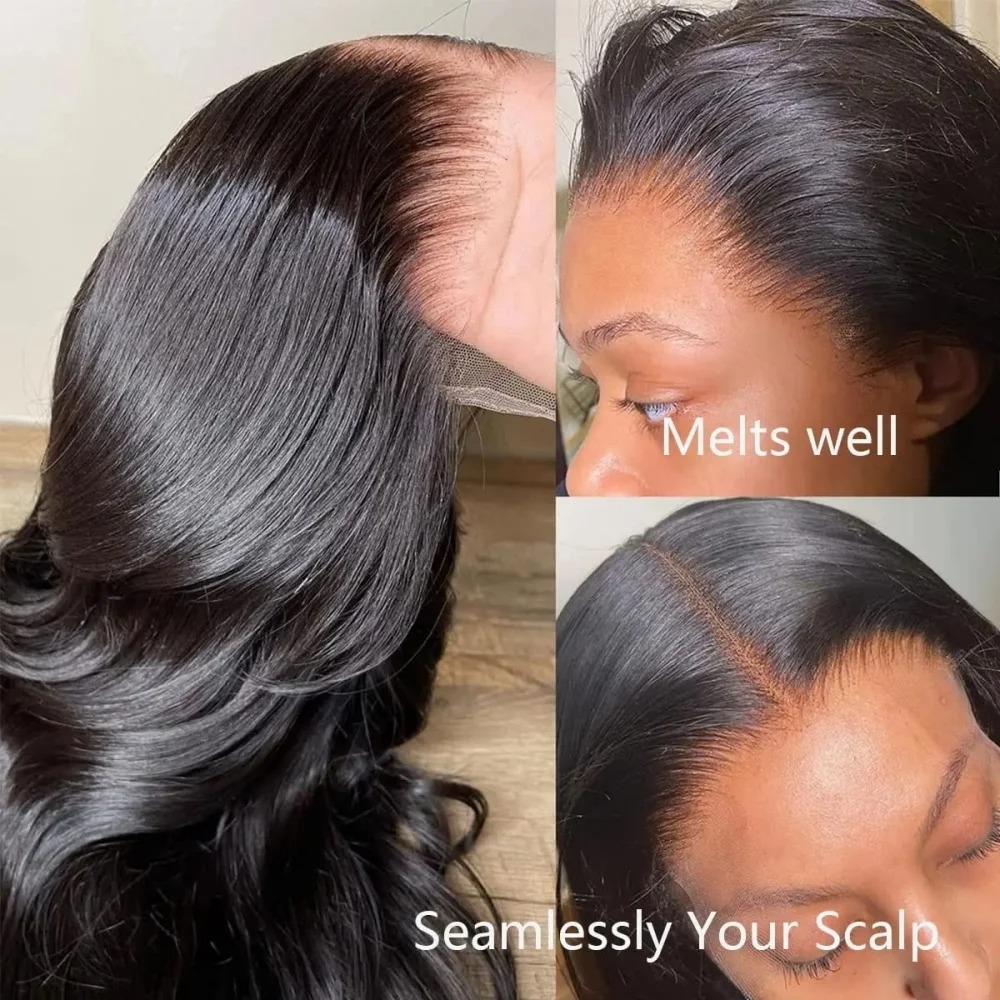 250% Glueless Body Wave Human Hair Wigs Pre Cut 13x4 13x6 HD Lace Frontal Wigs Pre Plucked Curly Lace Front Human Hair Wigs