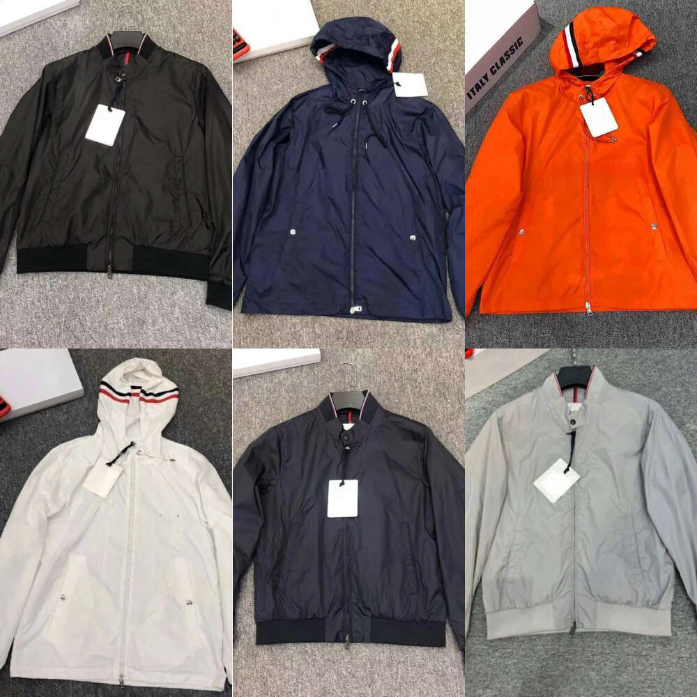 Designer Spring Autumn Windbreaker Have NFC Scan Jacket Zipper Colorful Fashion Hooded Mens Raincoat Outerwear High Quality Slim Stylist Coat Parkas