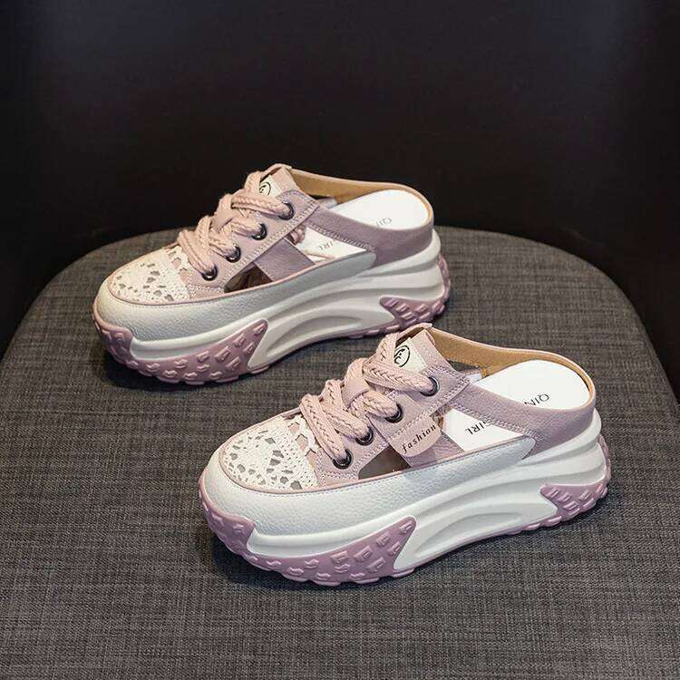 5cm Inner Heightening Canvas Thick Women Cake Bottom Half Cloth Shoe Rubber Shoes Student