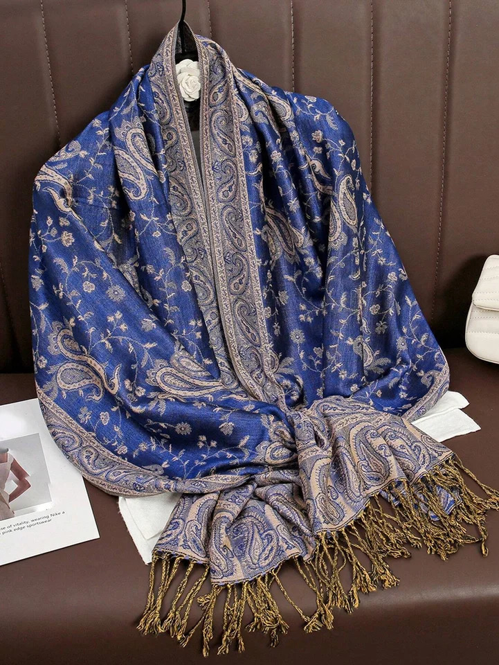 Bohemia Pashmina Hijab Scarf Long Muslim Cashmere Shawl Female Foulard Soft Turban Head Wraps For Women Headband 260304