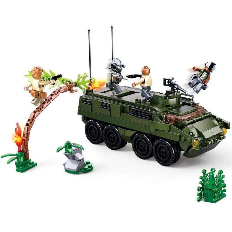Predator Armored Car Vehicle Helicopter Plane Building Blocks Set Military Movie Bricks Classic Model Toys For Kids Xmas Gifts Z260306