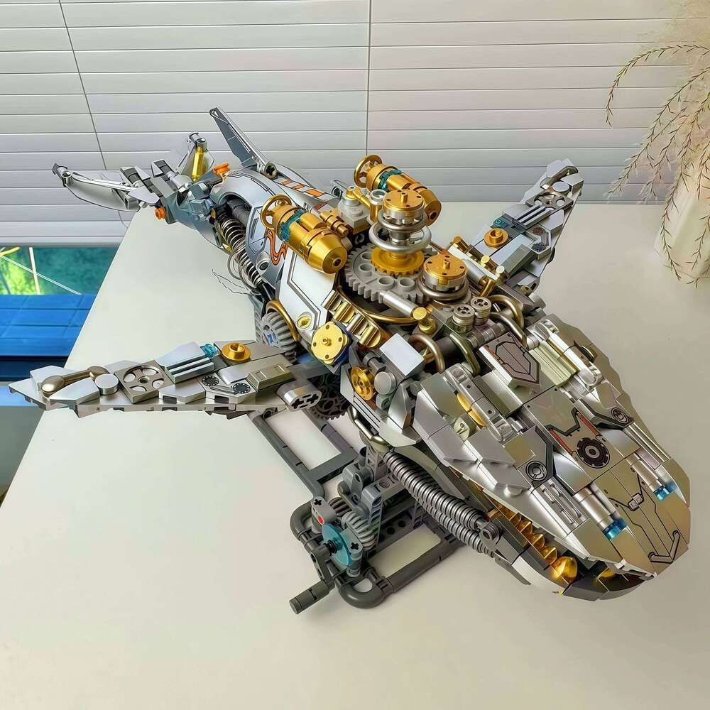 MOC Mechanical Whale Building Block Model Ornaments Educational Assembled Toys for Children's Kid Holiday Gifts Z260306