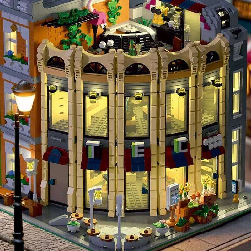 3231PCS Creative Expert MOC Round Corner Shop Building Blocks City Street View European Style Store Modular Model Toys Kids Gift Z260306