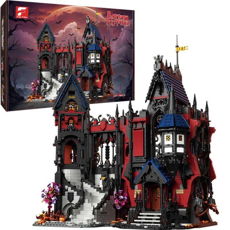 3540PCS Vampire Building Blcoks Gothic Horror Castle Model Bricks Desktop Ornaments Kids Educational DIY Toy Holiday Gift Z260306