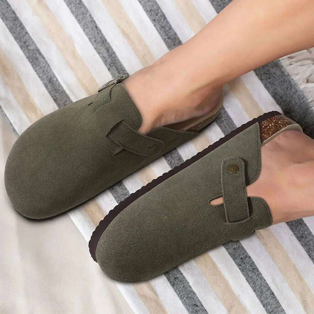 LItfun Classic Mules And Clogs For Women Men Slip-on Cork Footbed Slippers Summer Beach Sandals With Arch Support Comfort Slides