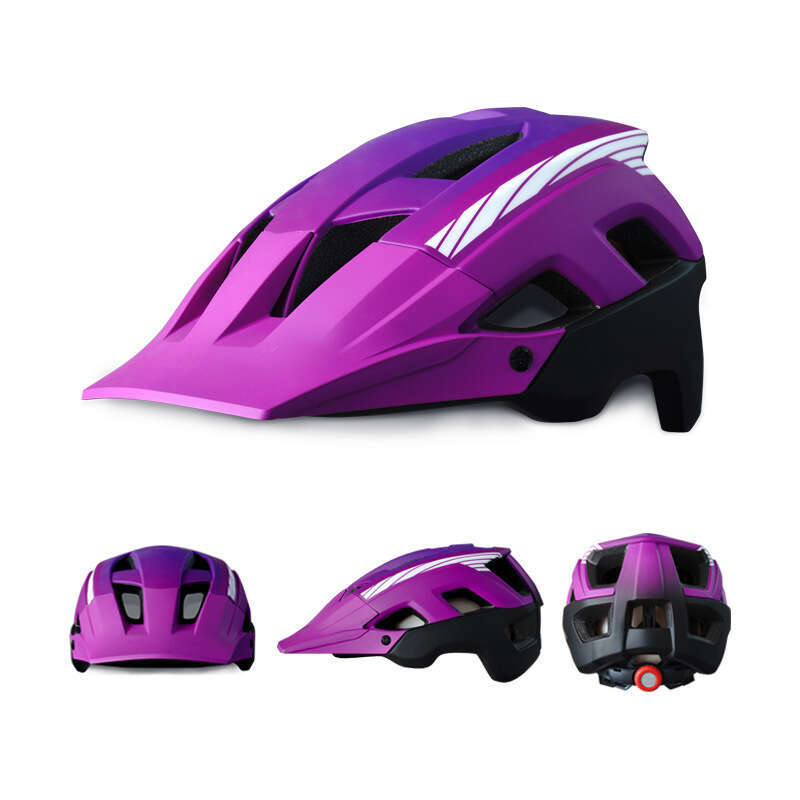 Cycling One-Piece Edge Gradient Color Detachable Large Brim Road Mountain Bike Bicycle Helmet Outdoor Equipment