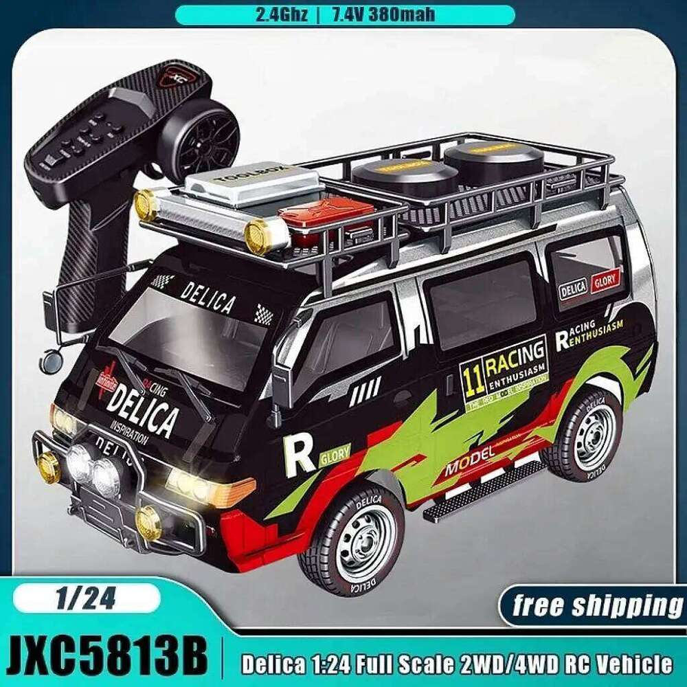 Delica 1:24 Full Size 2.4G RC 2WD/4WD Equipped With Remotely Controllable Lights Simulating A Mitsubishi Car Model C260305
