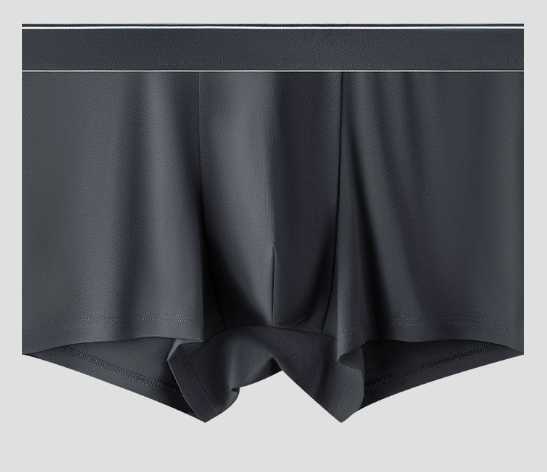 Men's mid-thigh underwear - suitable for all seasons, plain color, seamless, breathable, antibacterial, four-cornered underwear for men H260306