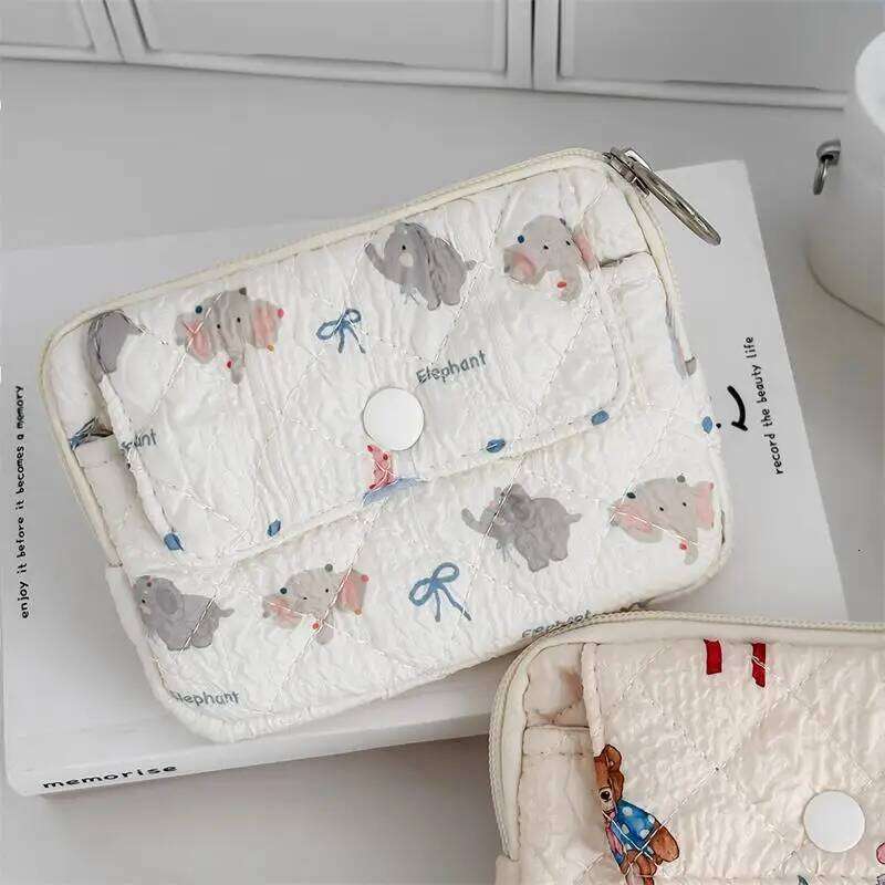 Sweet Cute Women's Cosmetic Purse Headphone Travel ID Coin And Key Multifunctional Storage Bag Girl Gift C260304