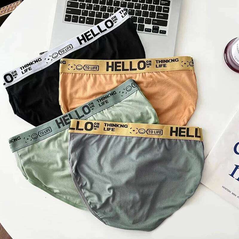 3Pcs/Lot Men's Underpants Soft Sports Personality Boxers Breathable Large Size Panties Briefs for Men Underwears