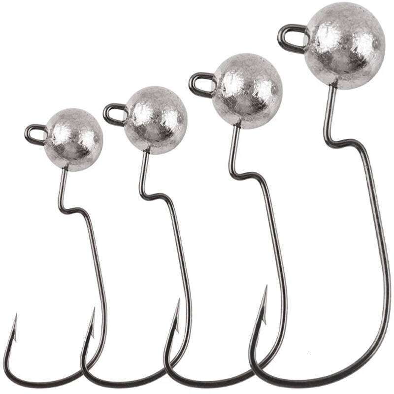 5Pcs 3.5g 5g 7g 10g Exposed Jig Head Soft Worm Fishhook Jigging Crank Hook Bass Pike Fishing Tackle S260305
