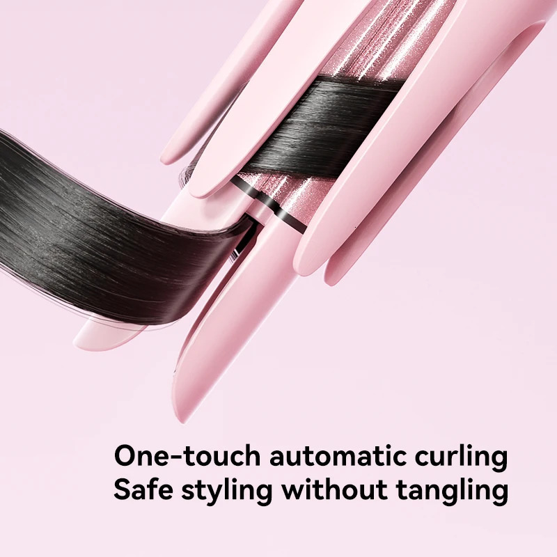 32mm Automatic Curling Iron with Negative Ion Ceramic Hair Care Buzzer Timer 4 Temperature Settings for Long Lasting Waves 260305