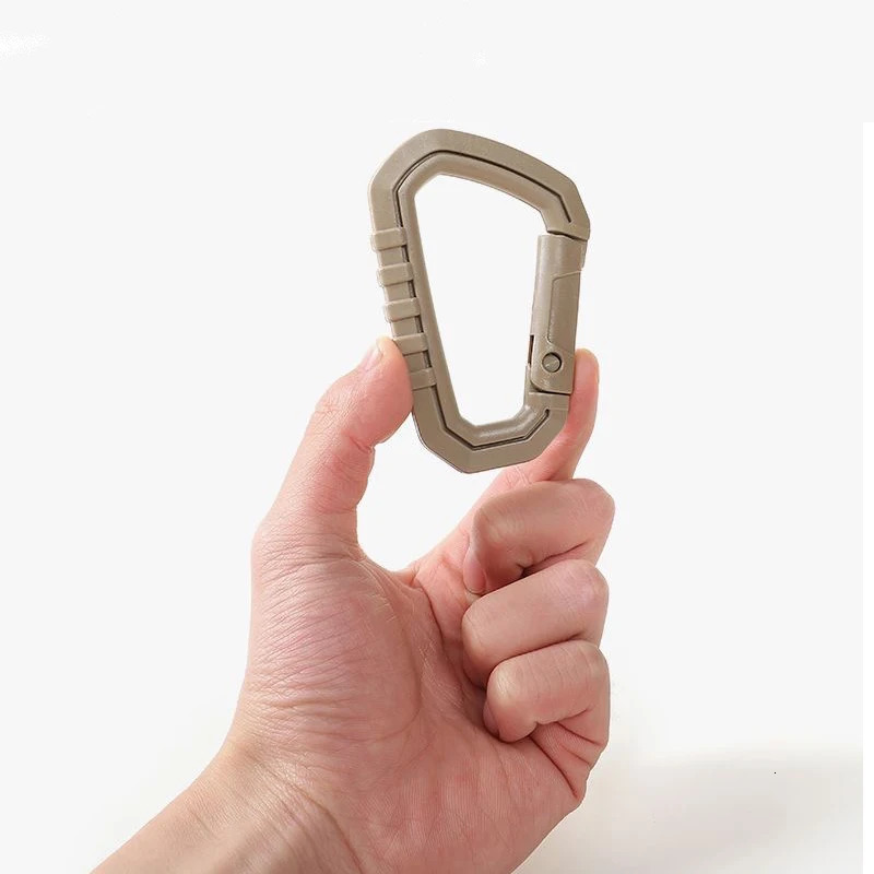 Tactical Carabiner Molle Clip Plastic Buckle ITW Keychain DRing Hard Hook Spring Snap EDC Gear Camping Hiking Outdoor Tools 260228