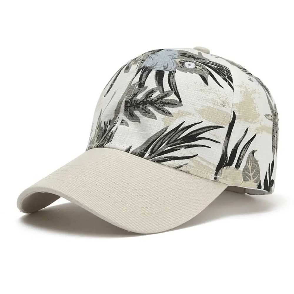 New Flower Print Sunscreen Hat Adjustable Spring Summer Casual Cap Outdoor Female Sun Visors S260306