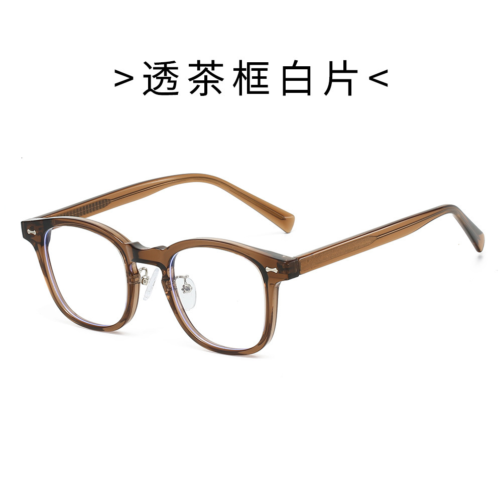 25 new stylish TR90 pin-frame glasses for men and women, plain lenses, artistic, casual, simple, anti-blue light