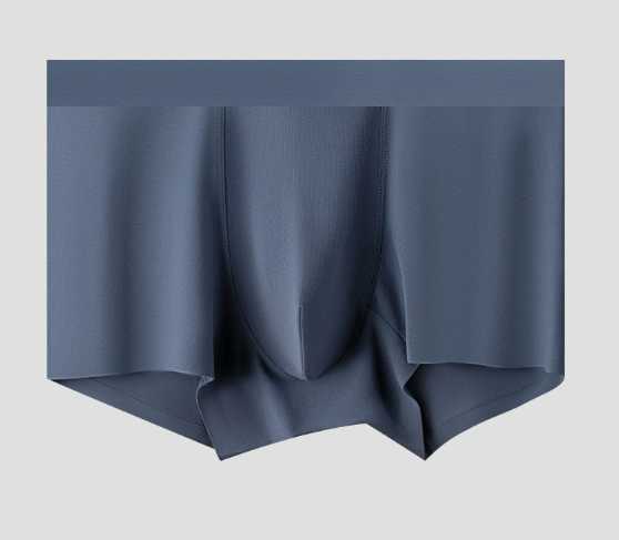 Men's mid-thigh underwear - suitable for all seasons, plain color, seamless, breathable, antibacterial, four-cornered underwear for men H260306