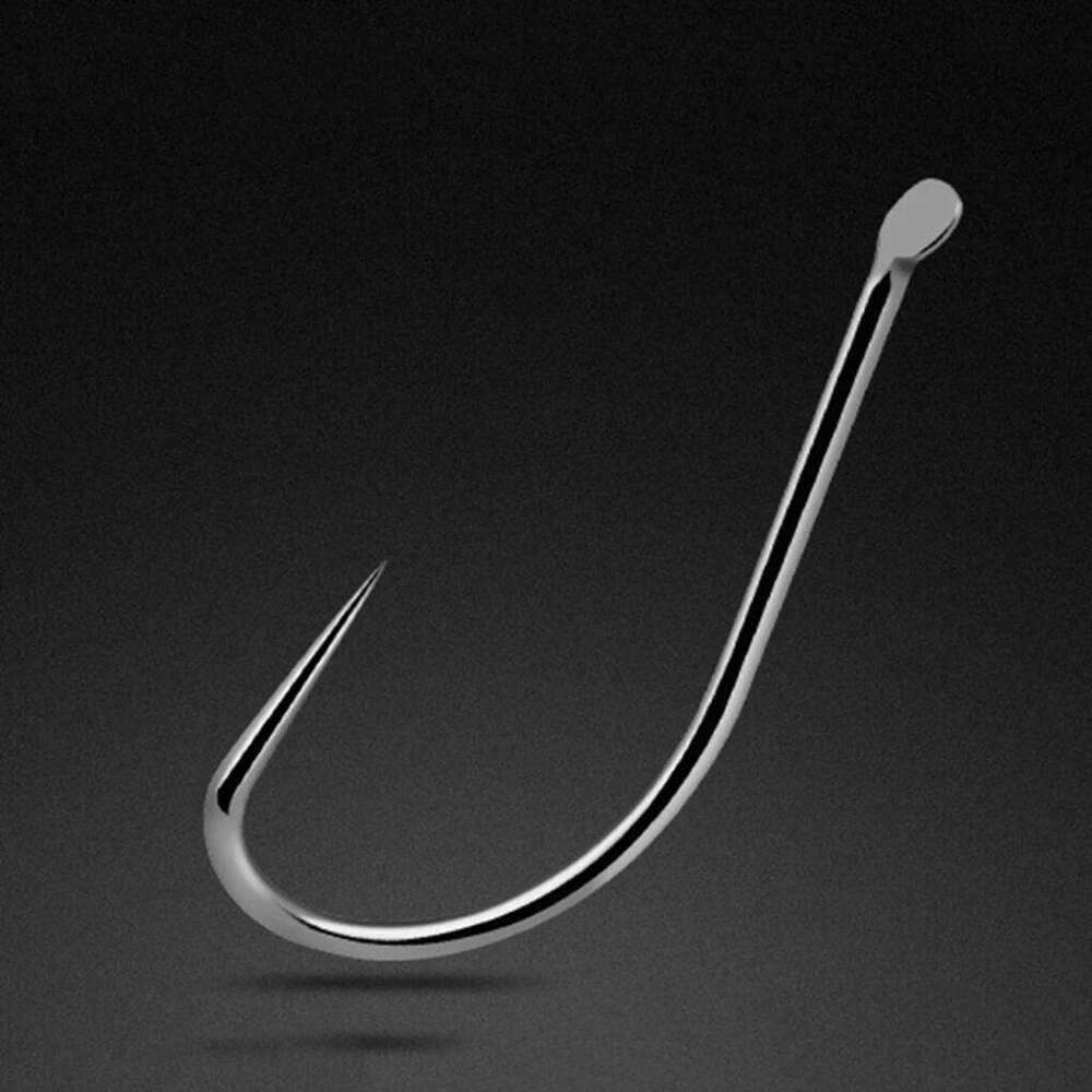 30Pcs fishinghook Titanium Alloy Carp Hook Barbless Saltwater Fresh Water Fishing Hooks non-barb fishhooks Y260305
