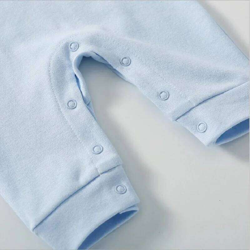 100% Cotton Baby Girl Jumpsuit Boy Rompers Solid Grows One-Pieces Newborn Sleepsuits Roupa de Bebe Jumpers Spring Autumn White Z260306