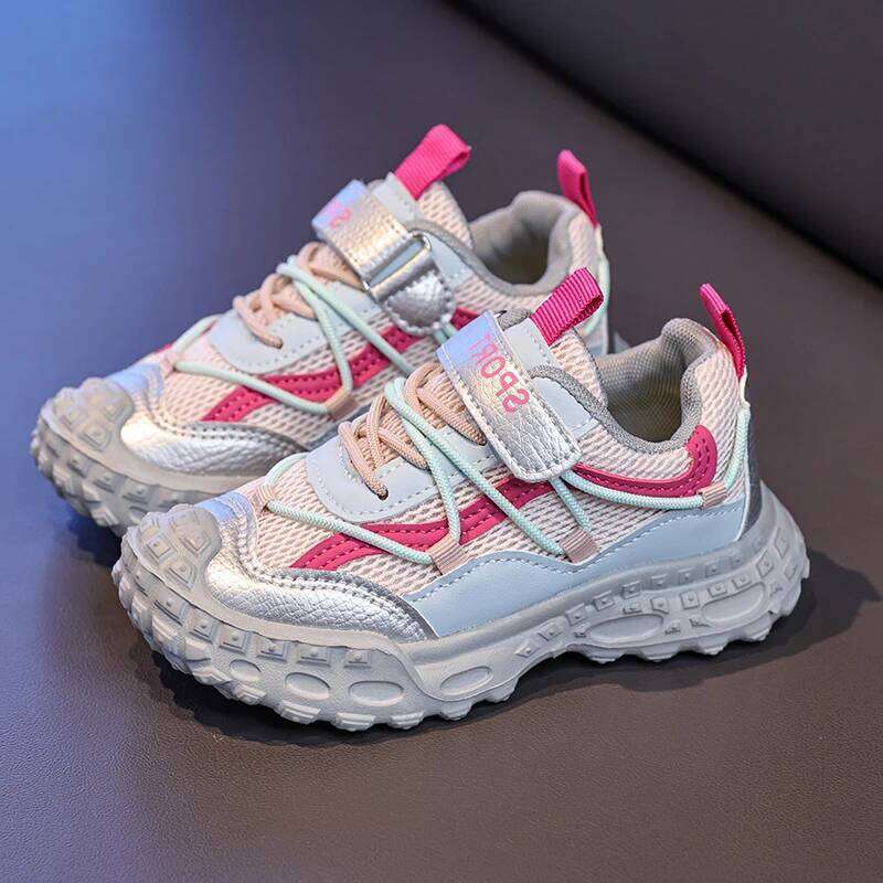 Spring Sport For Children PU Leather Waterproof Teenager Kid's Trend Fashion Boy's Girl's Running Shoes Sneakers 26Y0304