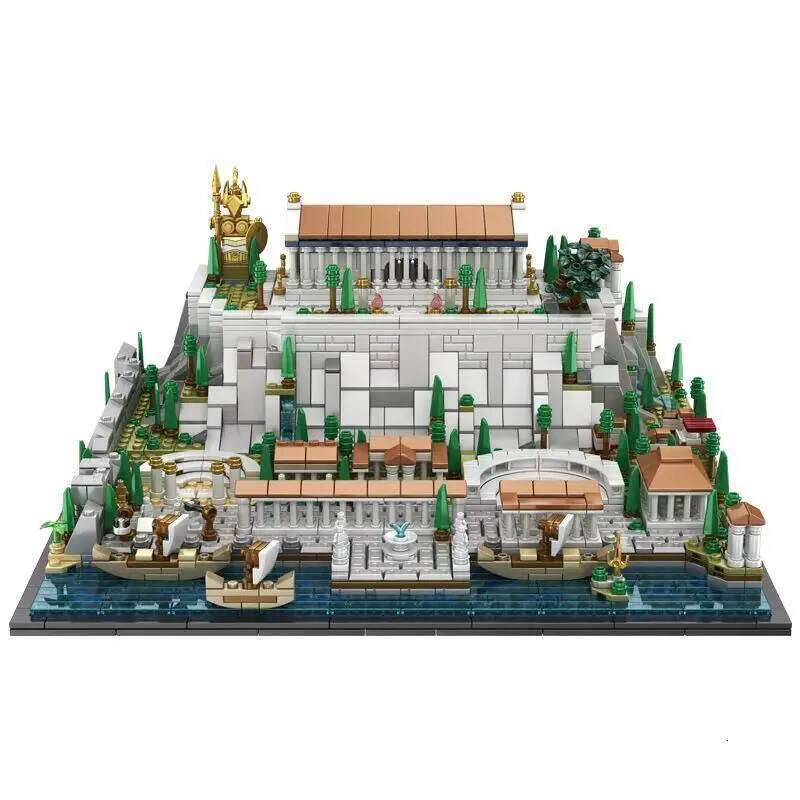MOC Greece Acropolis of Athens Amphitheatre Building Block Kit Modular Castle Tower Architecture Brick Model Toy Kid Gift Z260305