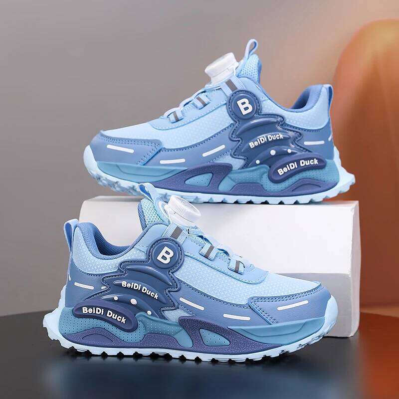 Children Casual Autumn Winter PU Leather Sneakers for Kids Fashion Patchwork Sports Shoes Boys Girls Gym Trainers New 26Y0304
