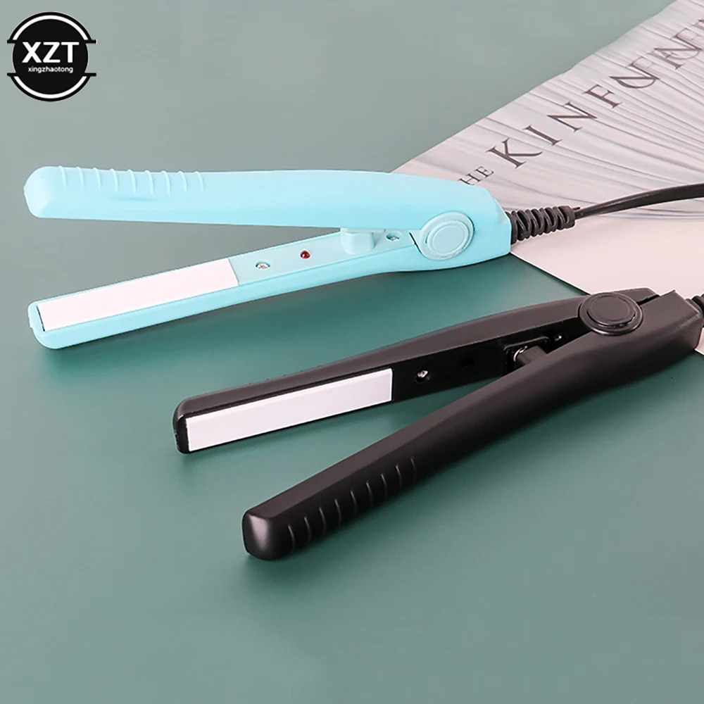 Portable 2 in 1 Curling Iron Ceramic Curling Iron and Straightener Mini Iron Straightener Plate Clip Hair Styling Tools 260305