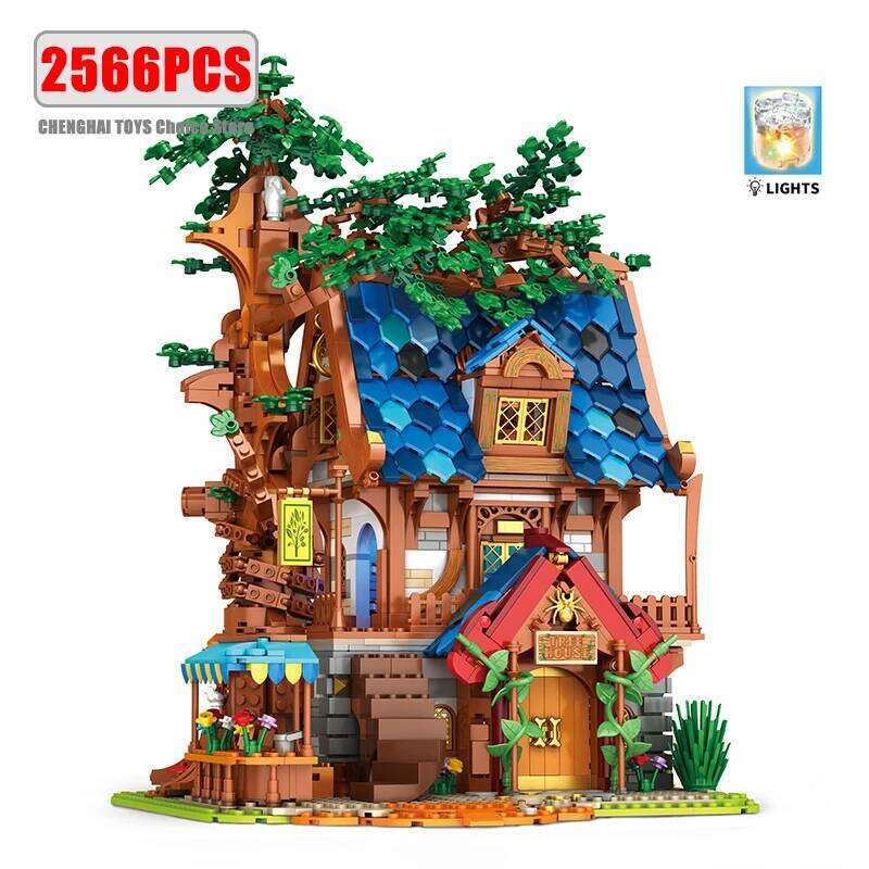 Medieval Series Architecture Building Blocks Model Middle Ages Castle Set MOC Street View Modular Tree House Bricks Toy Boy Gift Z260306