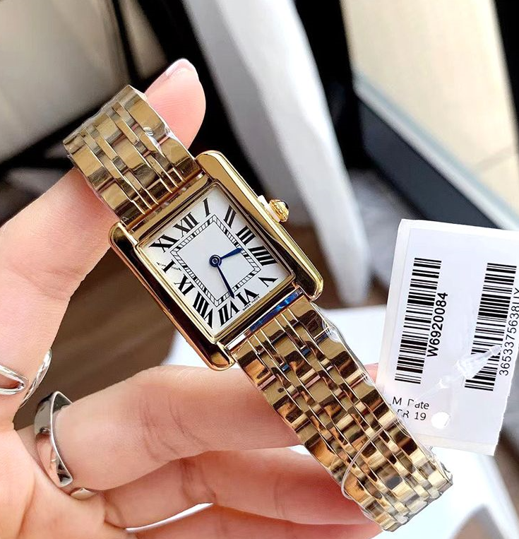 Luxury Womens Square TANKity Watch Designer Watches Premium Quartz Movement Stainless Steel Bracelet Sapphire Glass Waterproof women Wristwatches #551