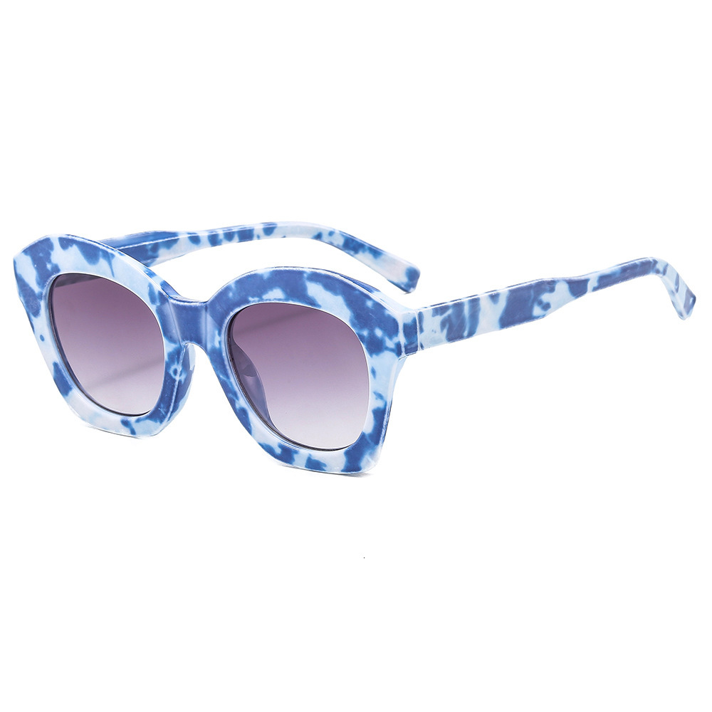 Free Shipping's new cat-eye trendy European and American fashion sunglasses, personalized internet celebrity style PC sunglasses