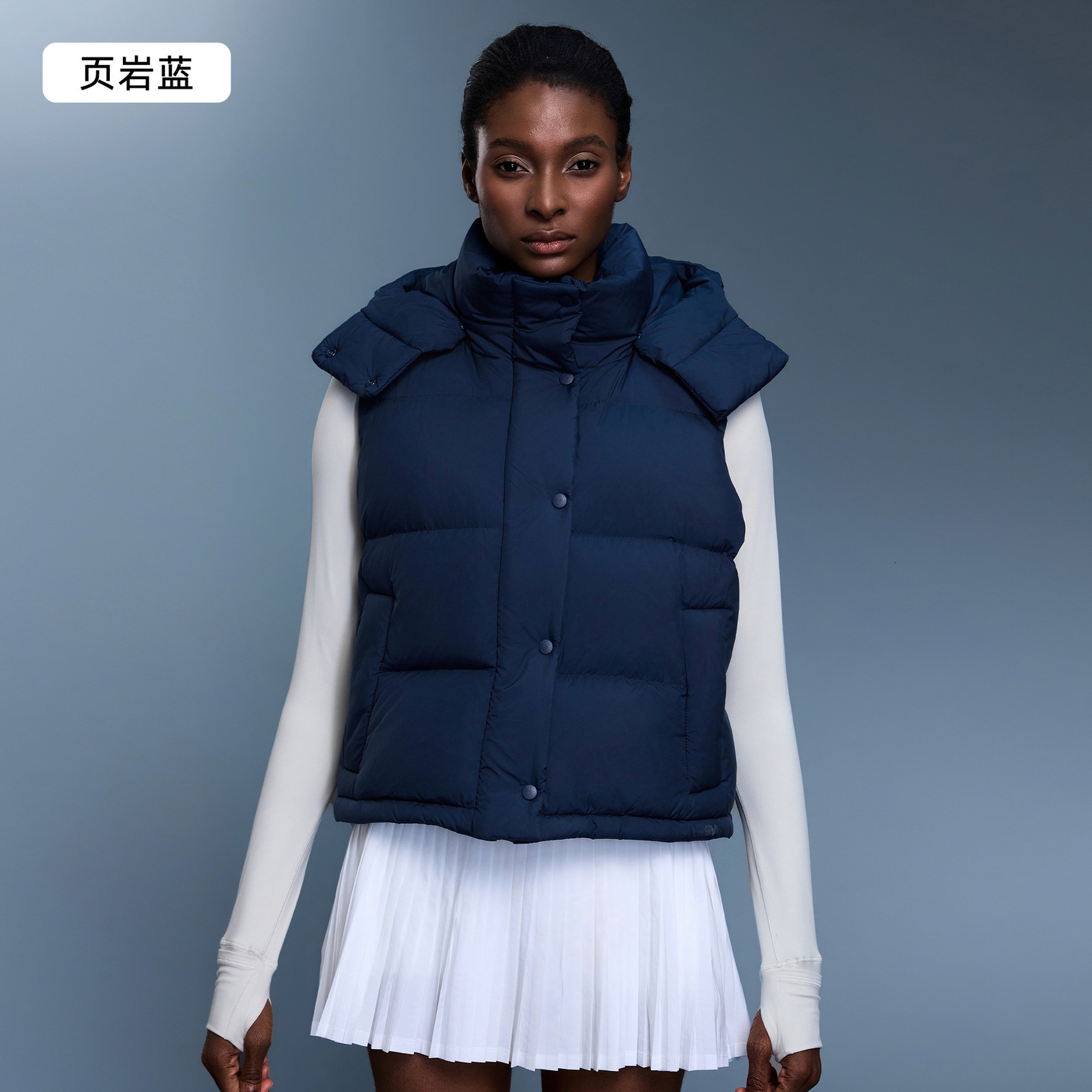 Winter Hooded Down Vest for Women Short Style New National Standard 90 White Duck Down Warm Vest Jacket D25143 211108