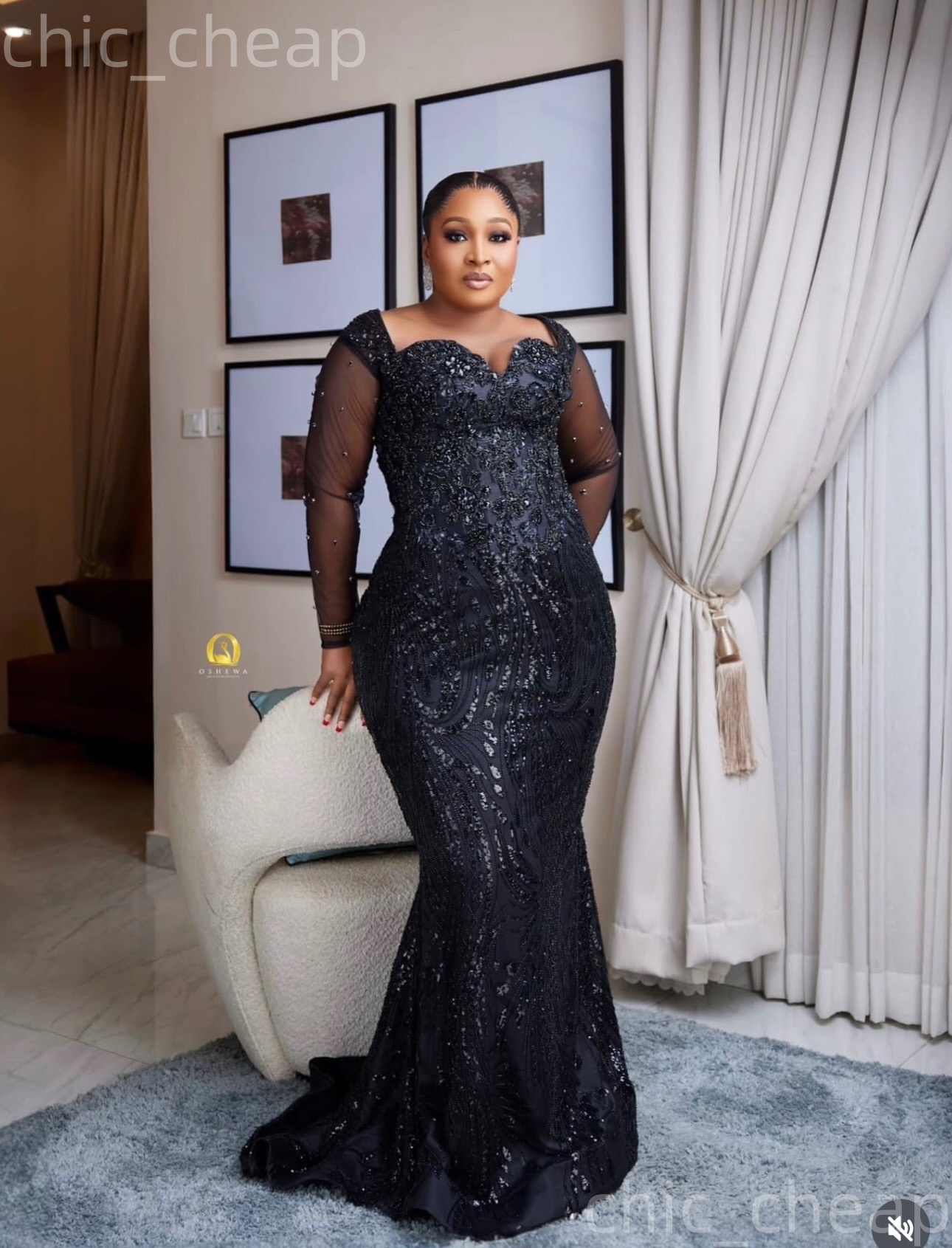 2026 plus size black mermaid mother of bride dresses beaded crystals sequined evening party mamas dress vintage 50s birthday wedding guest groom mothe