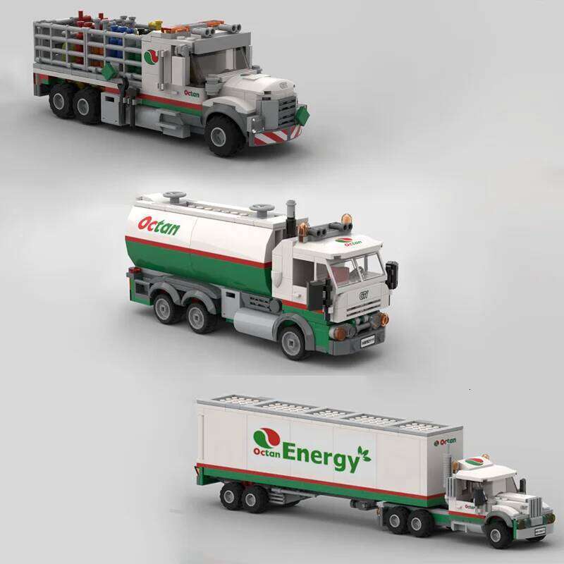 MOC city Engineering series Modular Octan Gas Cylinder Delivery Truck model creative ideas Toy Gift technology Blocks Z260305