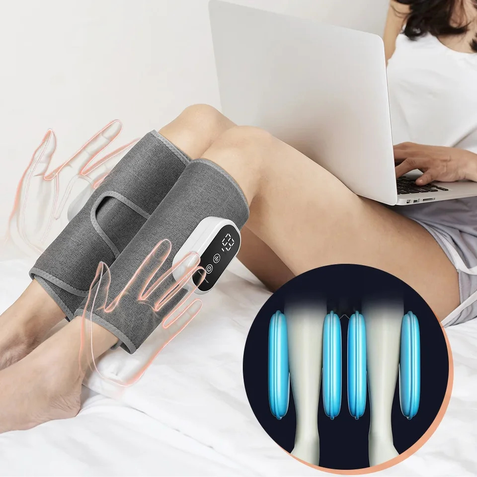 Electric Leg Massager Wireless Rechargeable Air Compression Calf Massage Relax Leg 3 Modes 360 Air Pressure Air Bag Leg Massage 260304