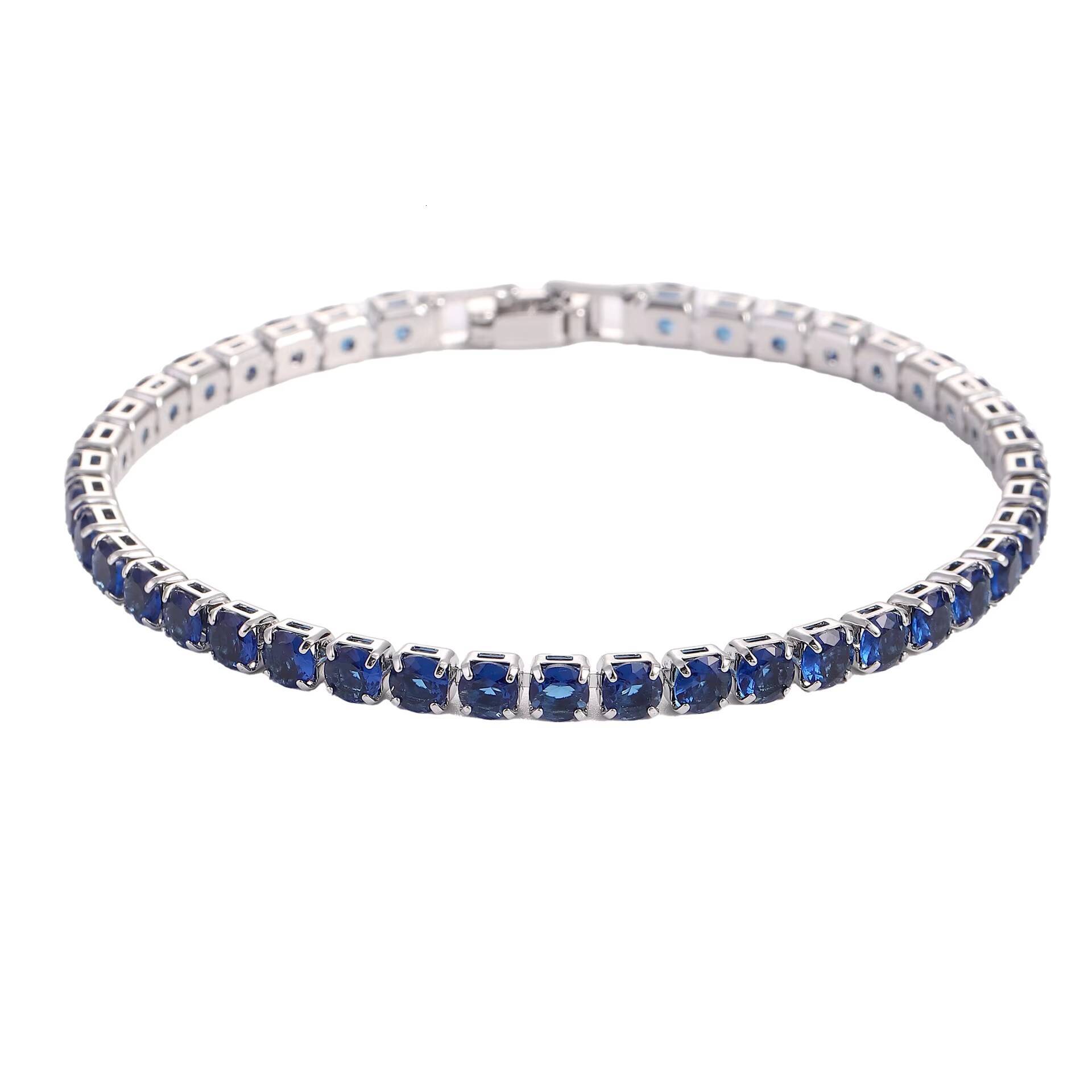 High-End Hip Hop Tennis Bracelet Gender-Free Zircon Round Jewelry Moissanite Bracelets Bangles Accessories